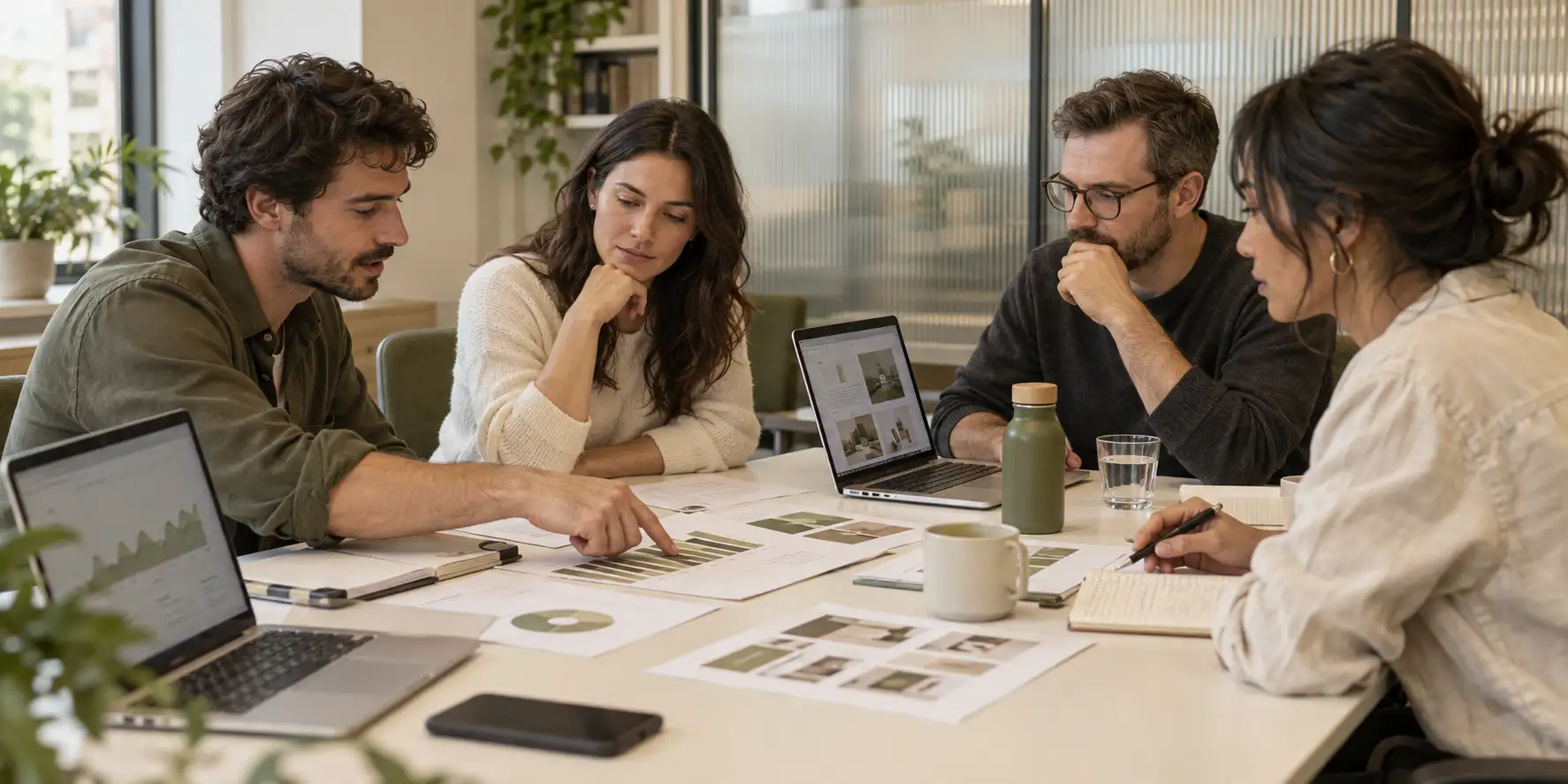 Team discussing campaign performance